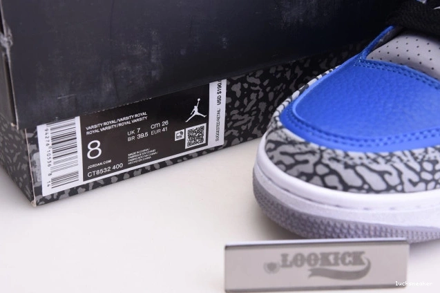 Rep LUCY Retro - Royal' Jordan 3 Air 400 CT8532 'Varsity 0709